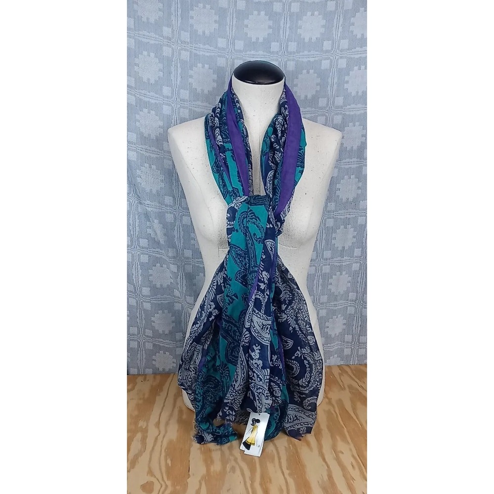 Vintage Stole Multi Use Shawl Women's Wrap One Size Scarf Hair Kerchief NWT